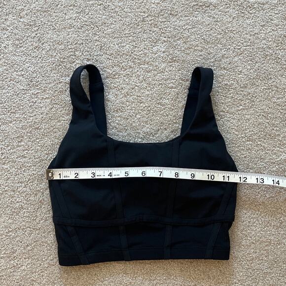 Sweaty Betty Black Mesh Details Sports Bra Size 4 Removable Pads Athletic Gym - Picture 4 of 5
